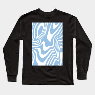 Abstract retro groovy print with waves Long Sleeve T-Shirt